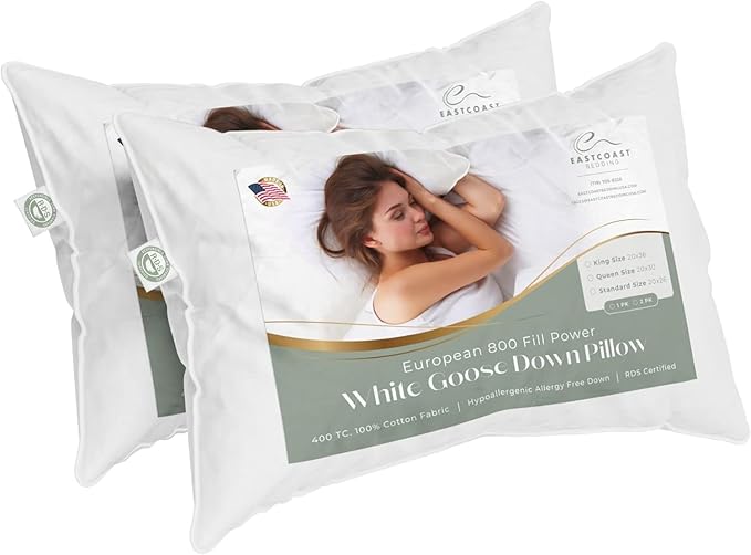 Queen Size Pillow, European Goose Down 800FP - Image 6