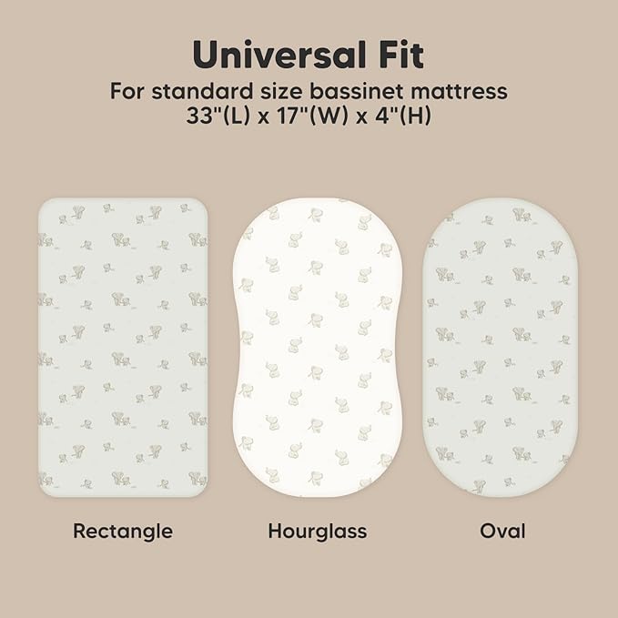 2-Pack Organic Bassinet Sheets for Girls, Boys - Image 3
