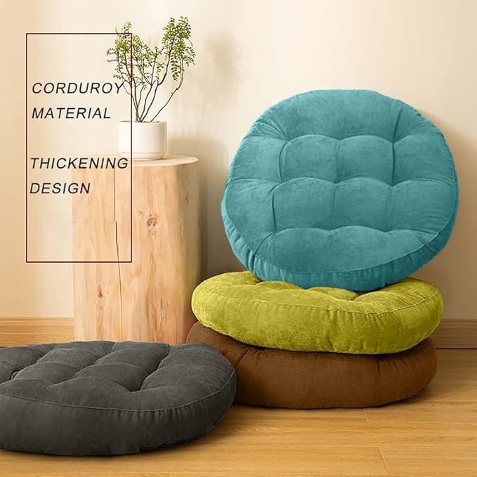 Meditation Floor Pillow Set of 2 Large Round Floor Cushions - Image 7