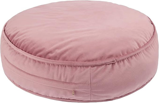 Round Floor Pillow Cover Velvet Throw Seating Pouf Yoga Meditation Cushion by YIUOR