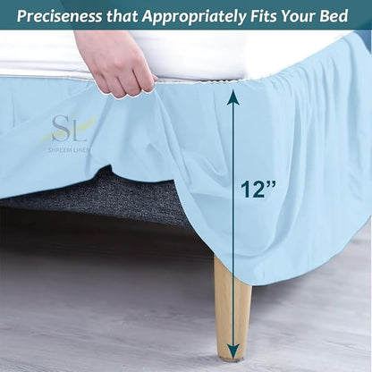 Shreem Linen Ruffled Bed Skirt - Image 4