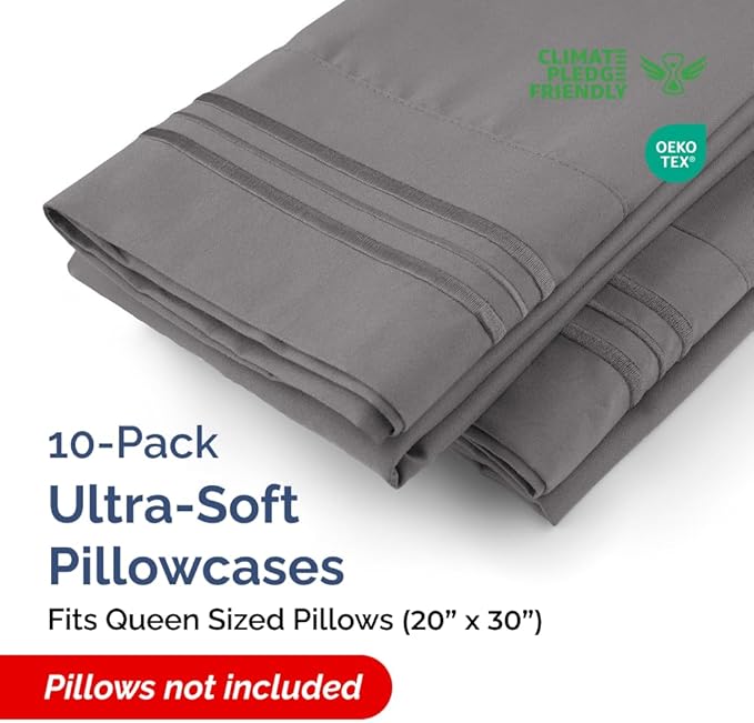 Queen Pillow Cases Set of 10 - Image 2