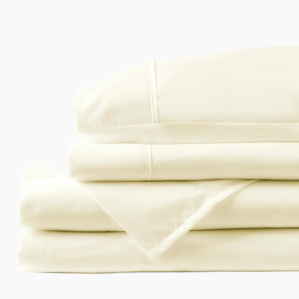 PeachSkinSheets Cooling Bed Sheets for Hot Sleeper, Split King/Vanilla Bean