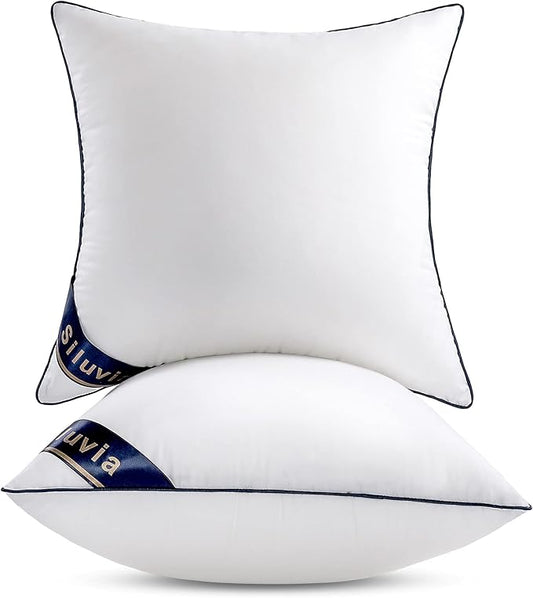 Siluvia Euro Pillows 26x26 Pillow Inserts Set of 2 Square Throw 26 Pillow by SiluviaHome
