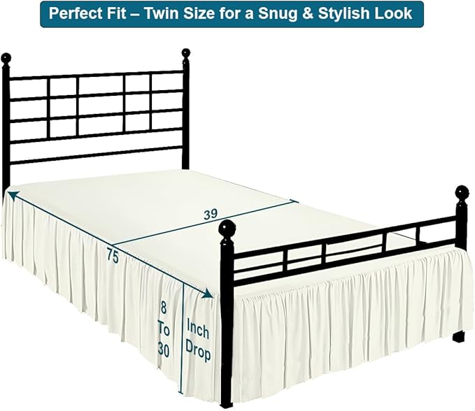 Shreem Linen Ruffled Bed Skirt - Image 5
