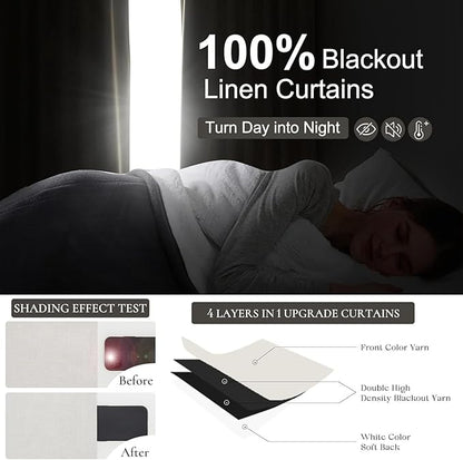 108 Inch Floor to Ceiling Blackout Curtains 70 Inches Wide - Image 2