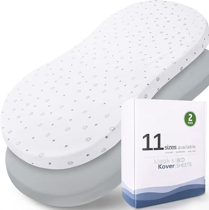 Bassinet Sheets 2 Pack 18" x 30" by Magik+%26+Kover