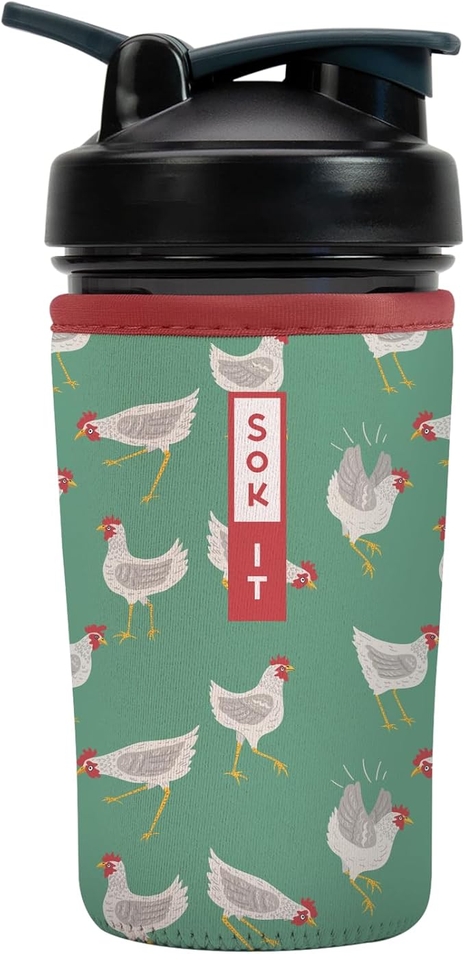 Sok It BotlSok Protein Blender Shaker Bottle Sleeve Insulated Neoprene Cover by SokIt