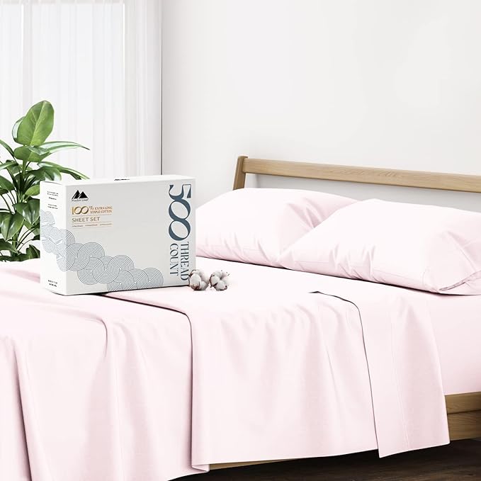 Mayfair Linen 500 Thread Count 100% Cotton Sheets King Size Bed Set by MayfairLinen