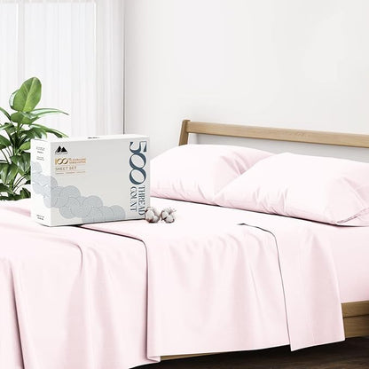 Mayfair Linen 500 Thread Count 100% Cotton Sheets King Size Bed Set by MayfairLinen