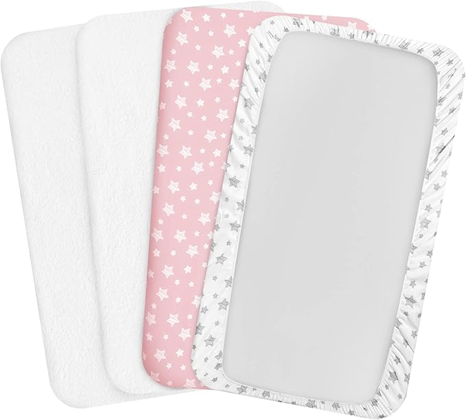Pack and Play Sheets & Waterproof Terry Pack N Play Mattress Protector Pad - Image 6