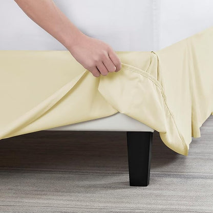 Nestl Vanilla Yellow Full XL Bed Skirt - Image 5