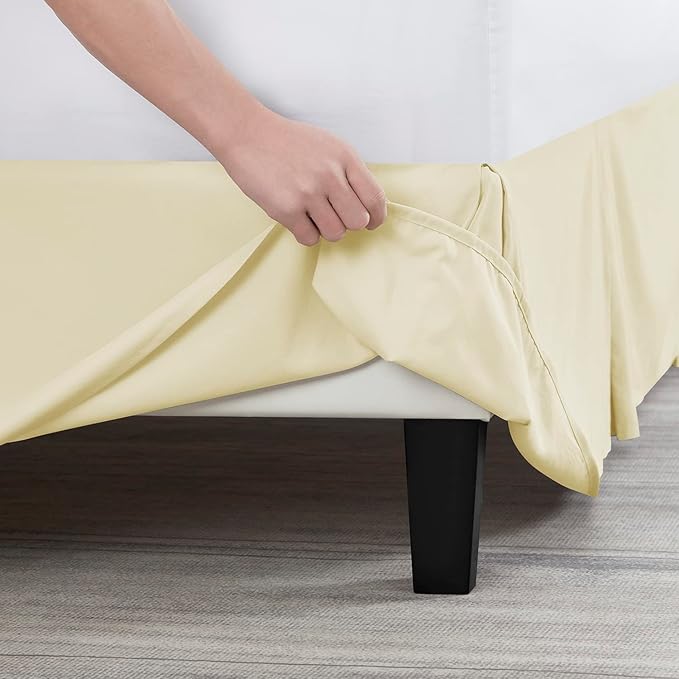 Nestl Vanilla Yellow Twin Bed Skirt - Image 5