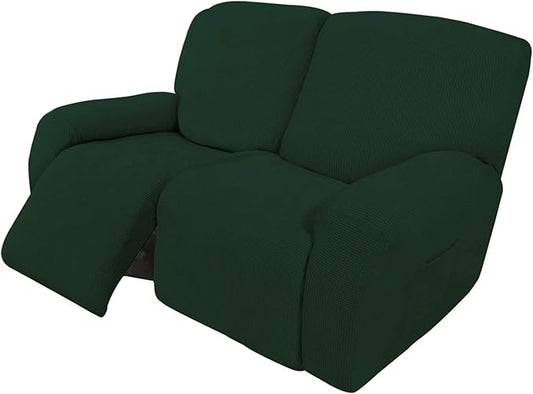 Easy-Going 6 Pieces Recliner Loveseat Stretch Sofa Slipcover Sofa Cover by Easy-Going