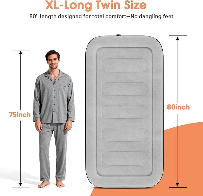 Twin Air Mattress with Built in Pump, XL-Long Blow up Mattress Thicker - Image 9