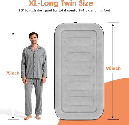 Twin Air Mattress with Built in Pump, XL-Long Blow up Mattress Thicker - Image 9