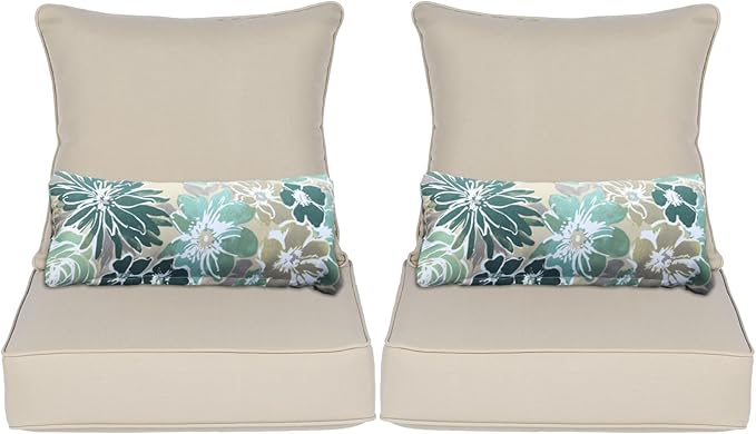 Aoodor Outdoor Chair Cushion, 23 x 26 Inch Water-Resistant, Fade-Resistant by Aoodor