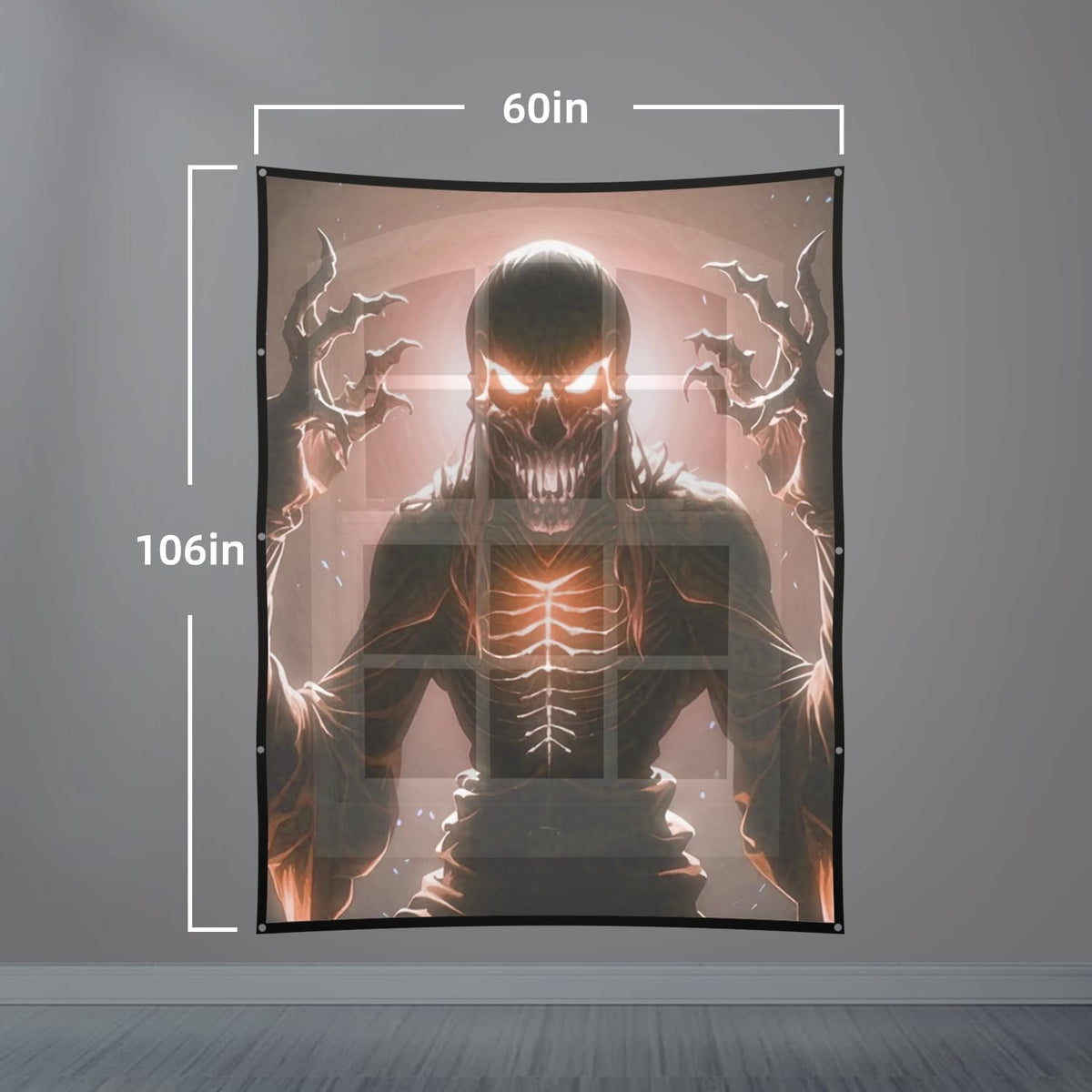 Holographic Rear Projection Screen Video: Outdoor Projection Screens 60" x 106" projectors Halloween Videos for Hang Mounting Backyard Movie Night