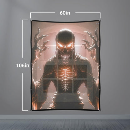 Holographic Rear Projection Screen Video: Outdoor Projection Screens 60" x 106" projectors Halloween Videos for Hang Mounting Backyard Movie Night