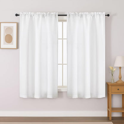 Gwine White Curtains 45 Inch Length by Gwine