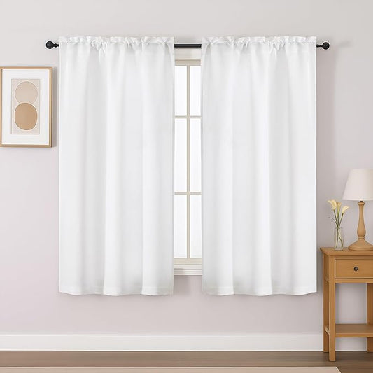 Gwine White Curtains 45 Inch Length by Gwine