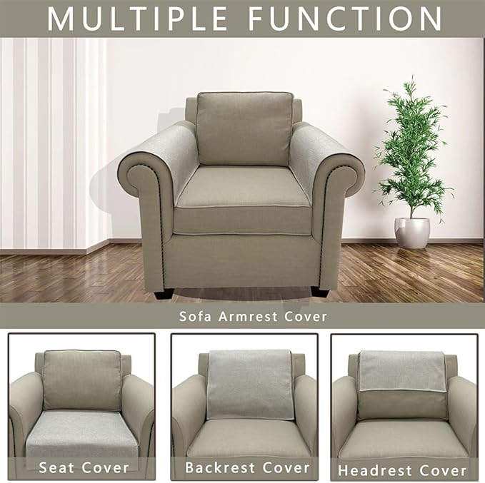 Couch Arm Covers, Anti-Slip Sofa Armrest Cover - Image 4