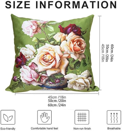 Elegant Velvet Floral Throw Pillow Cover Double Sides Handmake Flower - Image 2