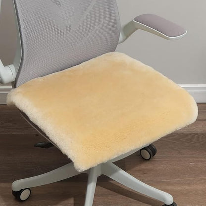 LLB Sheepskin Chair Covers Office Chair Cushion Dining Room Chair Pads Desk by LLB