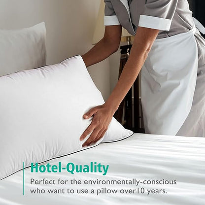 APSMILE Organic Feather Down Pillows Set of 2, Standard Size Bed Pillows - Image 8