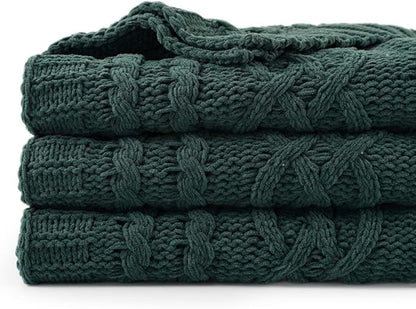 Battilo Christmas Dark Green Throw Blanket - Image 2