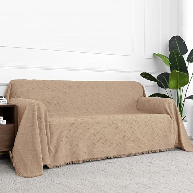 MYSKY HOME Couch Cover Sand Sofa Covers - Image 5