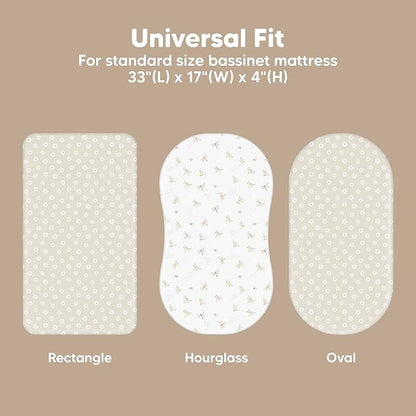 2-Pack Baby Bassinet Sheets Girl, Boy - Image 3
