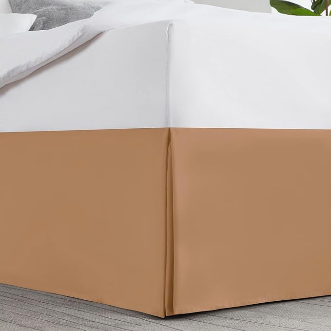 Nestl Light Brown Twin Bed Skirt - Image 2