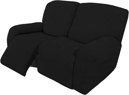 Easy-Going 6 Pieces Recliner Loveseat Stretch Sofa Slipcover Sofa Cover by Easy-Going