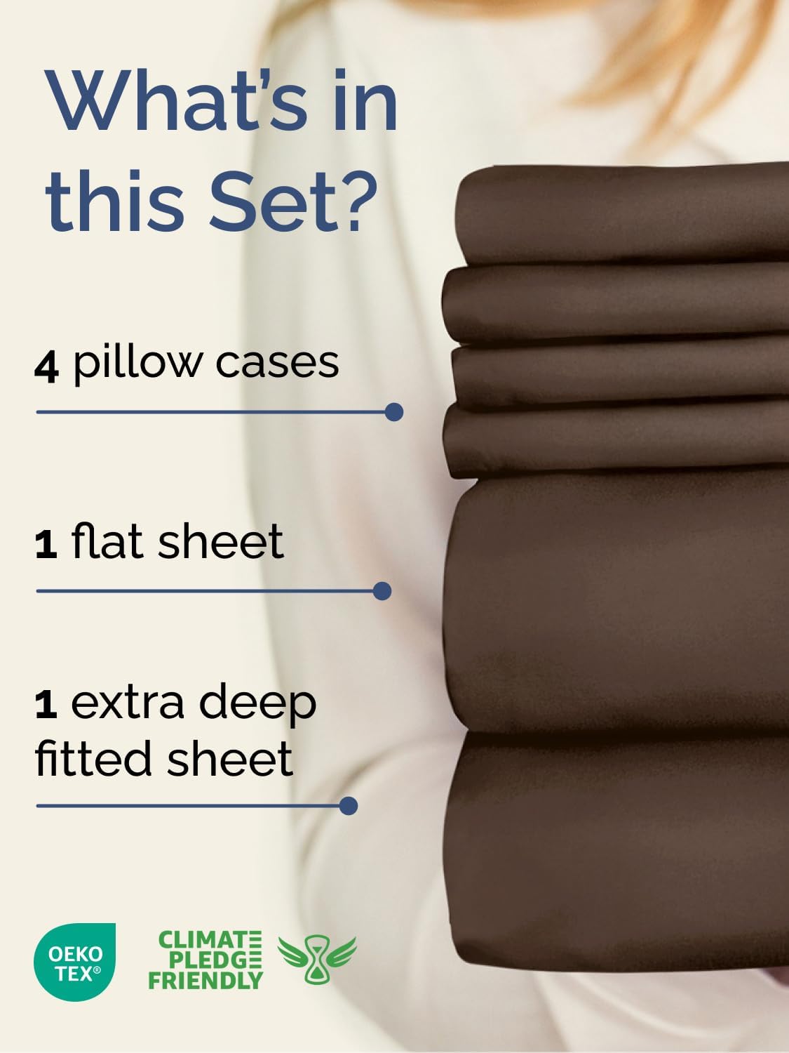 cgk extra deep queen sheet set - 6pc shown in use