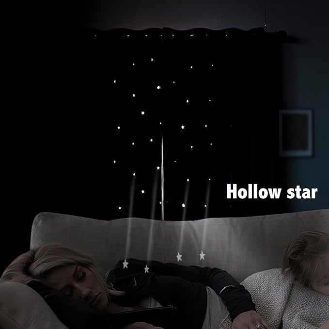 indistar Star Cutout Kids Window Blackout Curtains - Image 3