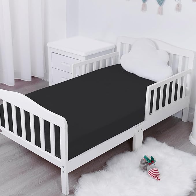 Waterproof Crib Sheets for Boys 2 Pack, Fitted Baby Crib Sheet Neutral 52" x - Image 5