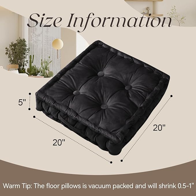 Square Floor Pillows, Large Floor Cushion - Image 7