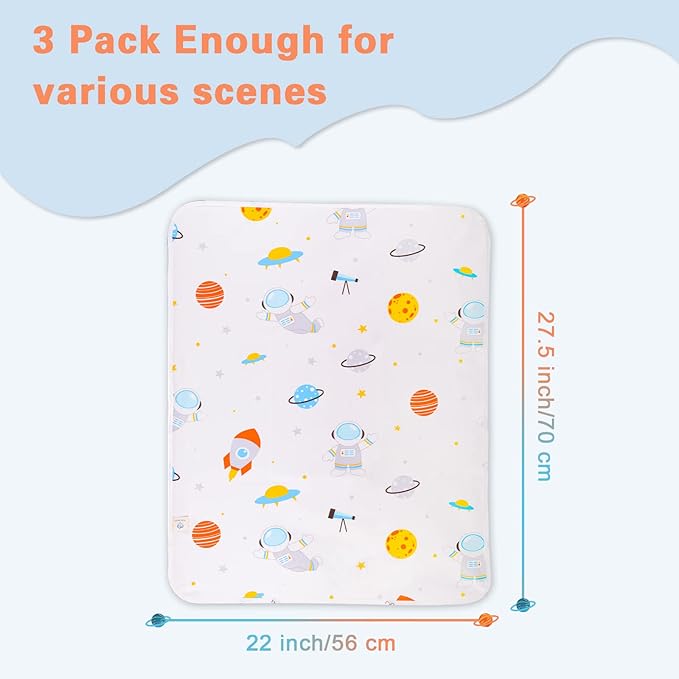 Baby Portable Changing Pad Waterproof Diaper Changing Mat Travel 3 Pack - Image 6