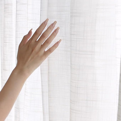 Treatmentex White Sheer Curtains - Image 2