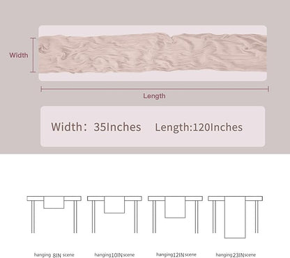 BALCONY & FALCON Pink Cheesecloth Table Runner 10FT 120 Inch Rustic & Boho - Image 3