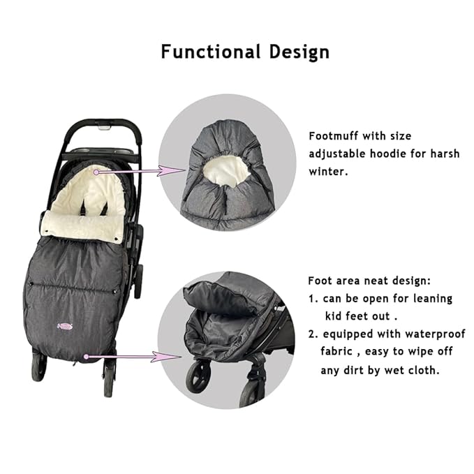 funlife Anti-Kick Waterproof High Performance Winter Stroller Footmuff Fits All - Image 7