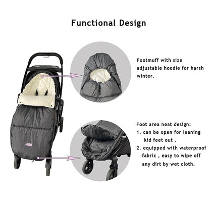 funlife Anti-Kick Waterproof High Performance Winter Stroller Footmuff Fits All - Image 7