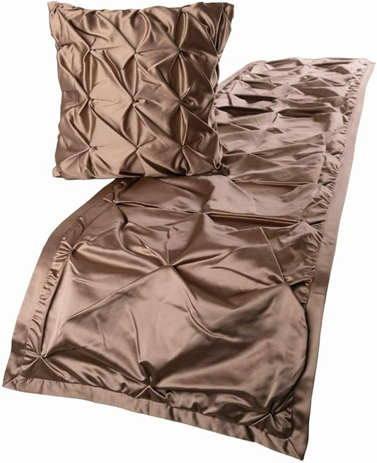 The HomeCentric Beige Bed Runner Without Pillow Cover, King Size 90"x18" by TheHomeCentric