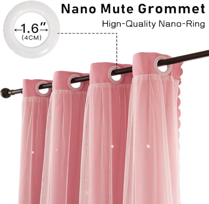 Pink Curtains for Girls Room - Image 3