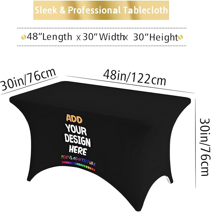 Custom Table Cloth Cover with Business Logo Personalized Customized Tablecloth - Image 3