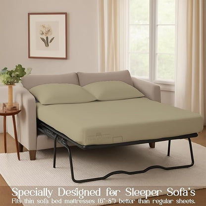 Sleeper Sofa 4 Piece Bed Sheet Set Premium Quality 100% Cotton 500 Thread Count - Image 3