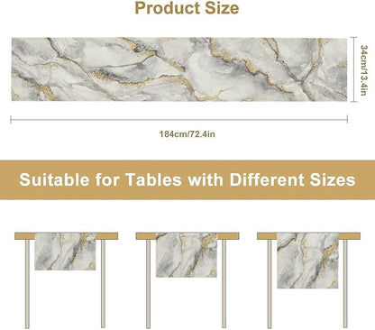 Marble Table Runner Gold Grey Table Dresser Runners Modern Table Coffee Table - Image 3