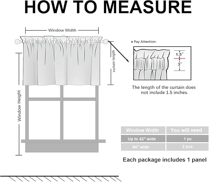 Hiasan Faux Linen Valance Curtains - Image 5