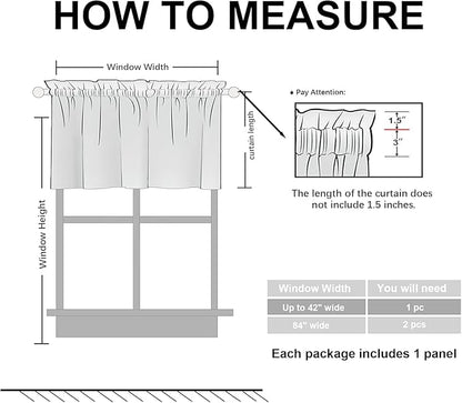 Hiasan Faux Linen Valance Curtains - Image 5